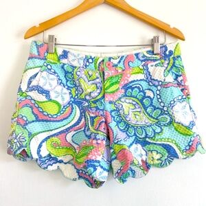 Lilly Pulitzer Buttercup Shorts Pastel Paisley Print Size 4